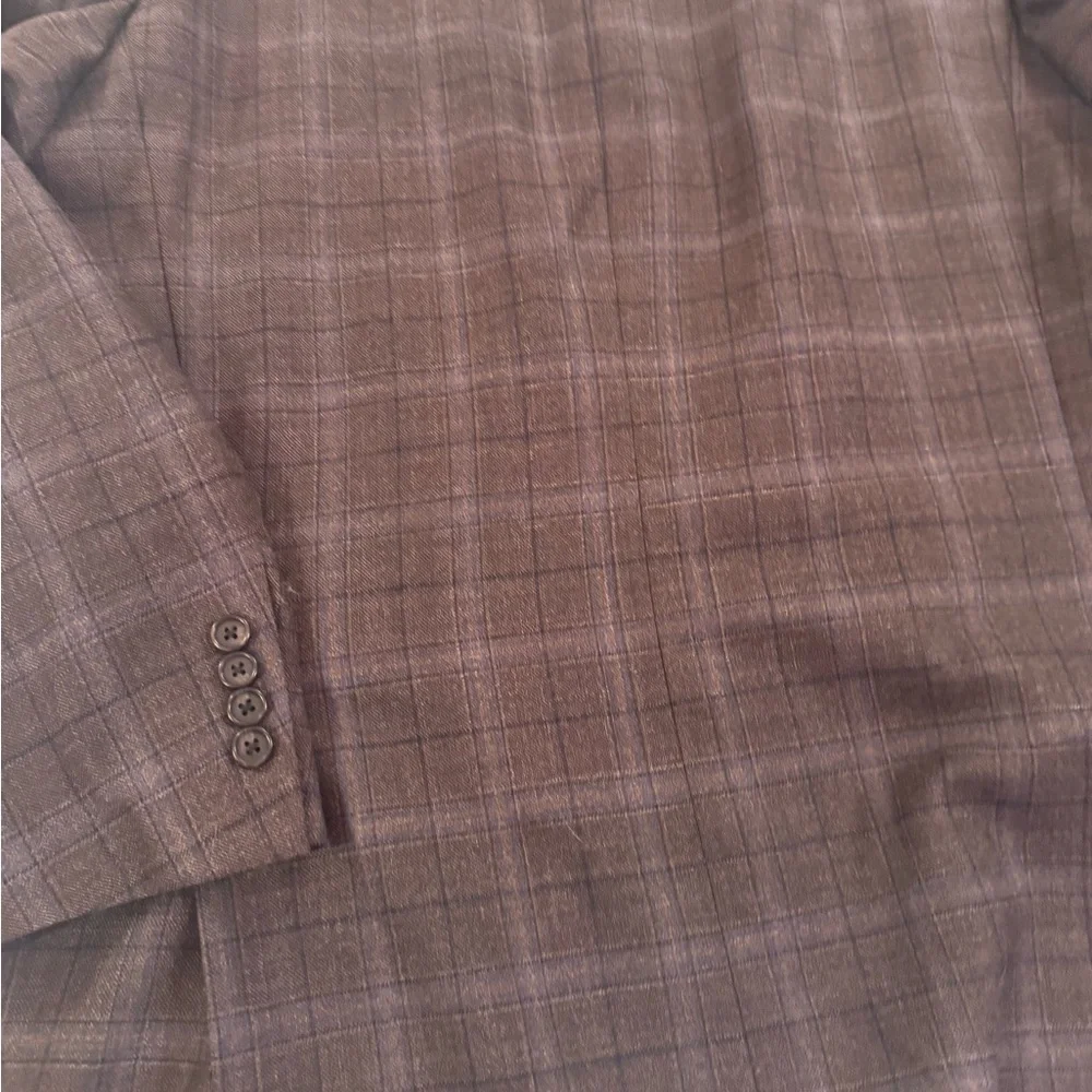 Ralph Lauren Wool Two-Button Plaid Sport Coat in Checkered Dark Gray